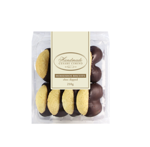 Cesare Cimino Horseshoe Biscuits Choc Dipped 210g