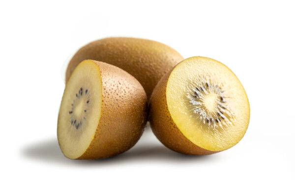 Yellow Kiwis Isolated From White Background, Summer Fruits
