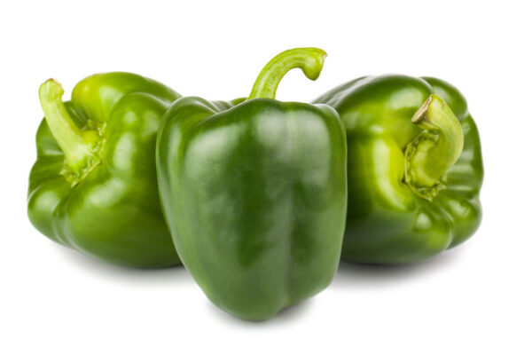 32013585 Three Sweet Green Peppers Isolated On White Background