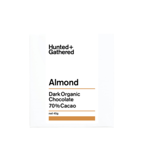 Hunted + Gathered Almond Dark Organic Chocolate 45g