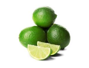 Fresh Limes, Isolated On White