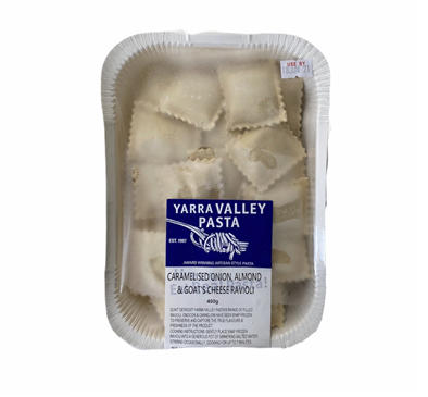 Yarra Valley Pasta Caramelised Onion, Almond & Goat's Cheese Ravioli 400g