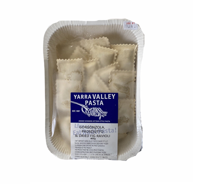 Yarra Valley Pasta Gorgonzola, Prosciutto & Dried Fig Ravioli 400g