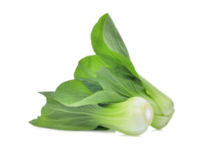 Fresh Green Bok Choy (chinese Cabbage) Isolated On White Backgro