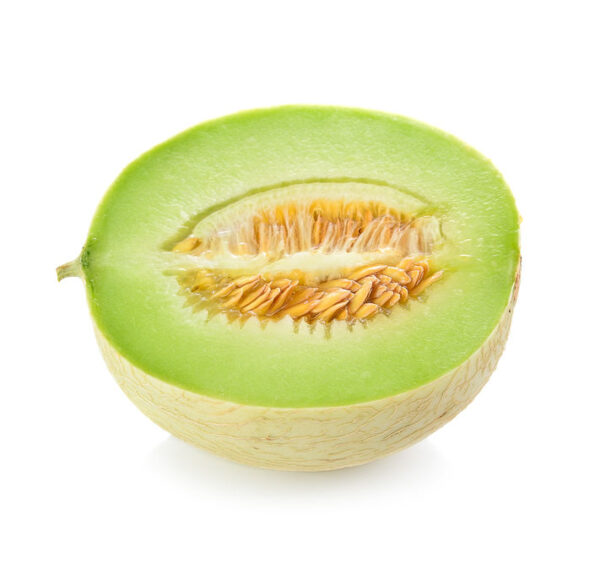 Ripe Cantaloupe Melon On White Background